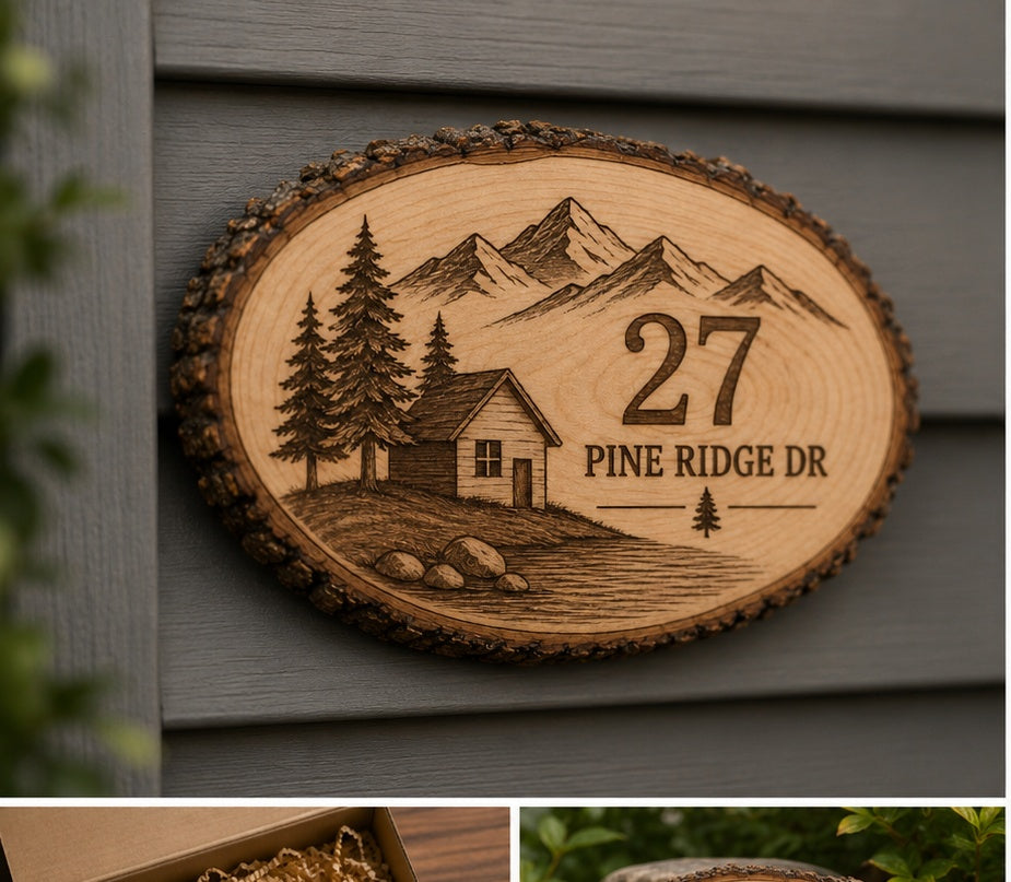 Personalized House Number Sign