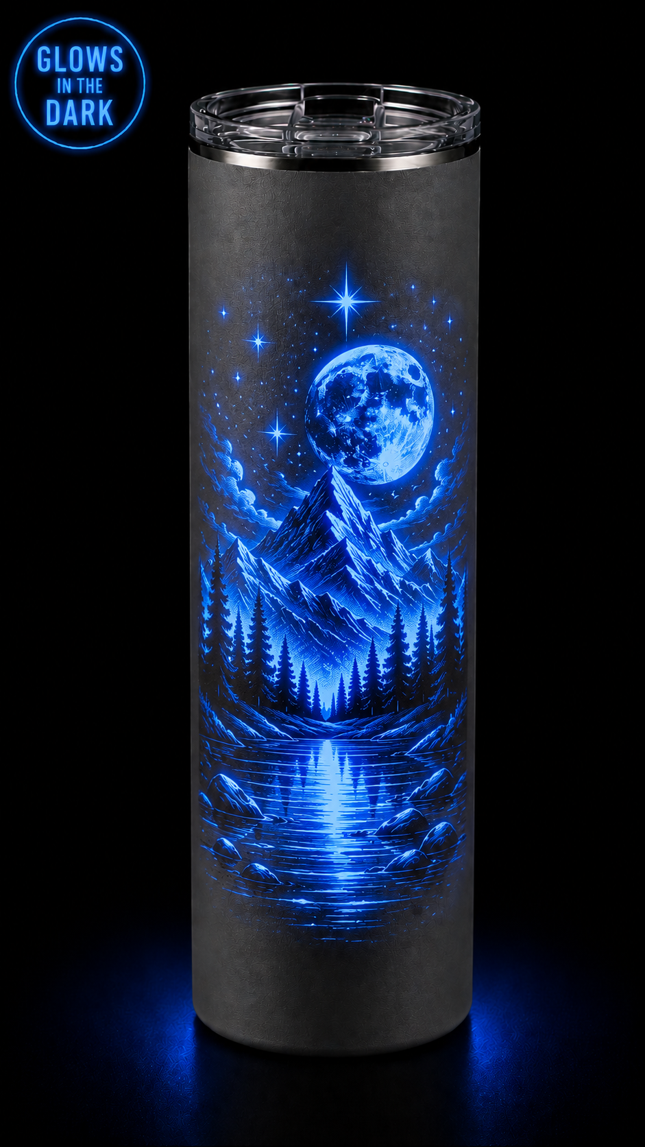 Custom Laser Engraved Glow in the Dark Tumbler
