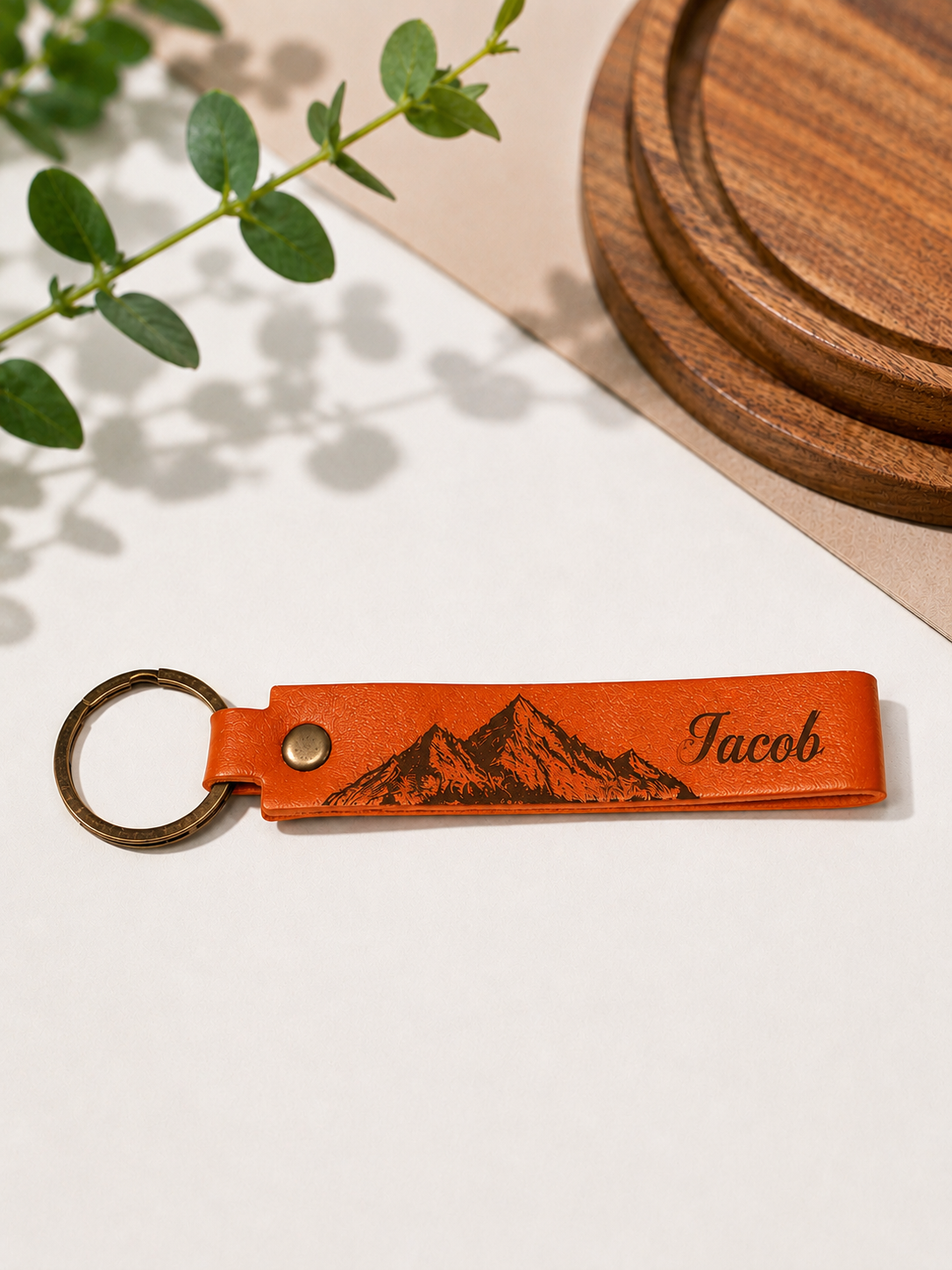 Custom Logo Leather Keychain | Business & Promotional Gift