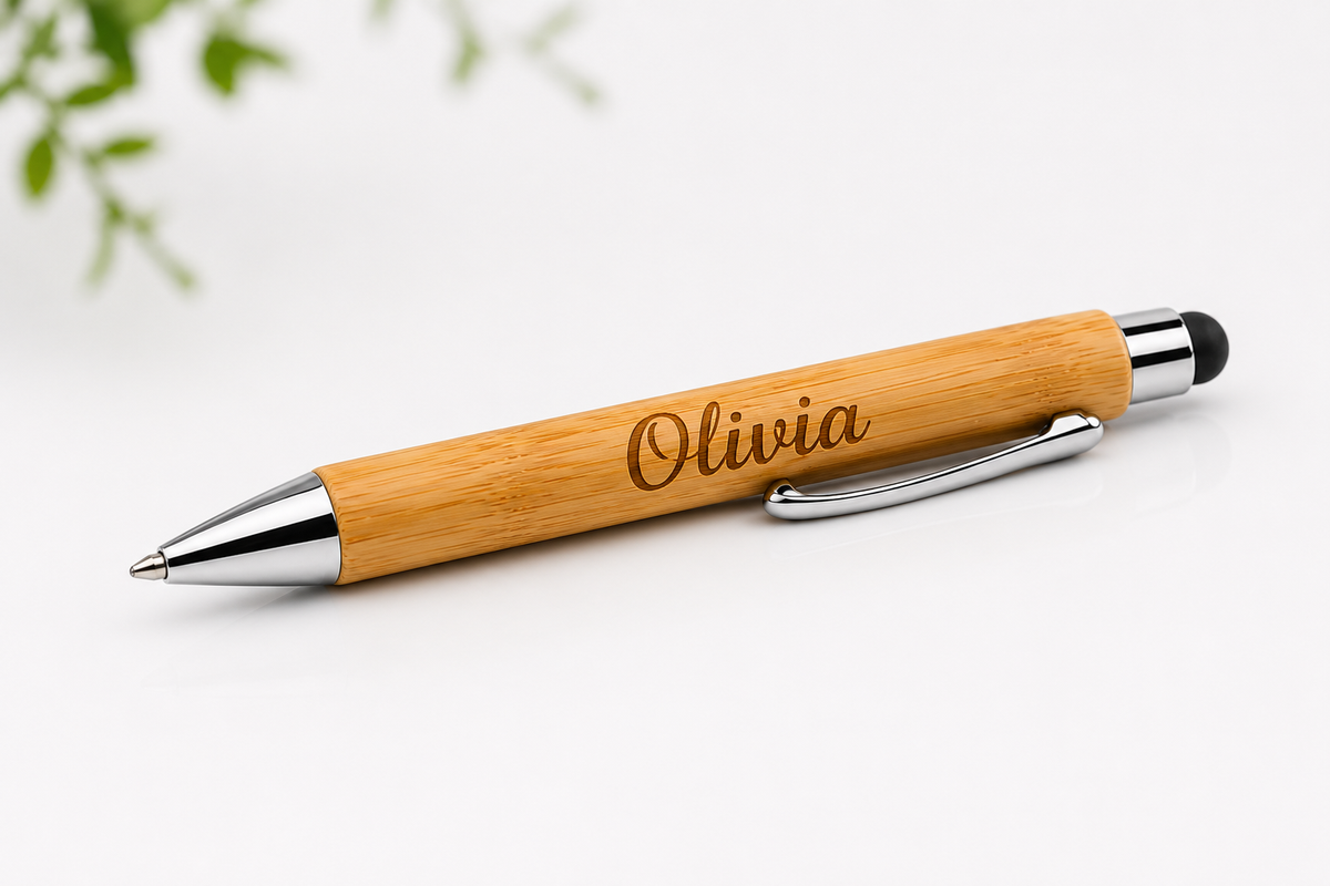 Engraved Bamboo Pen | Business, Teacher & Graduation Gift