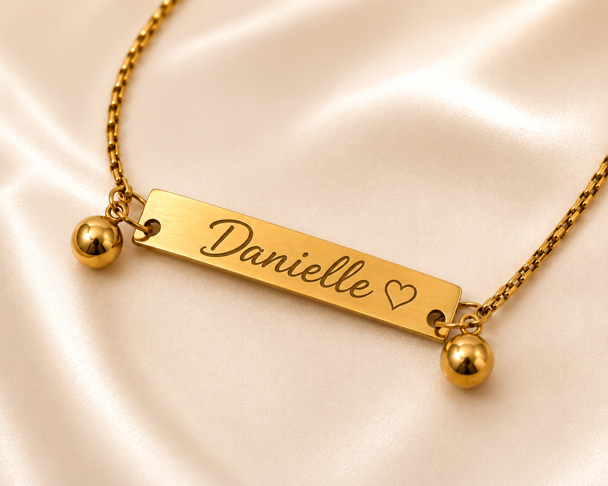 Custom Stainless Steel Bracelet | Silver or Gold Finish