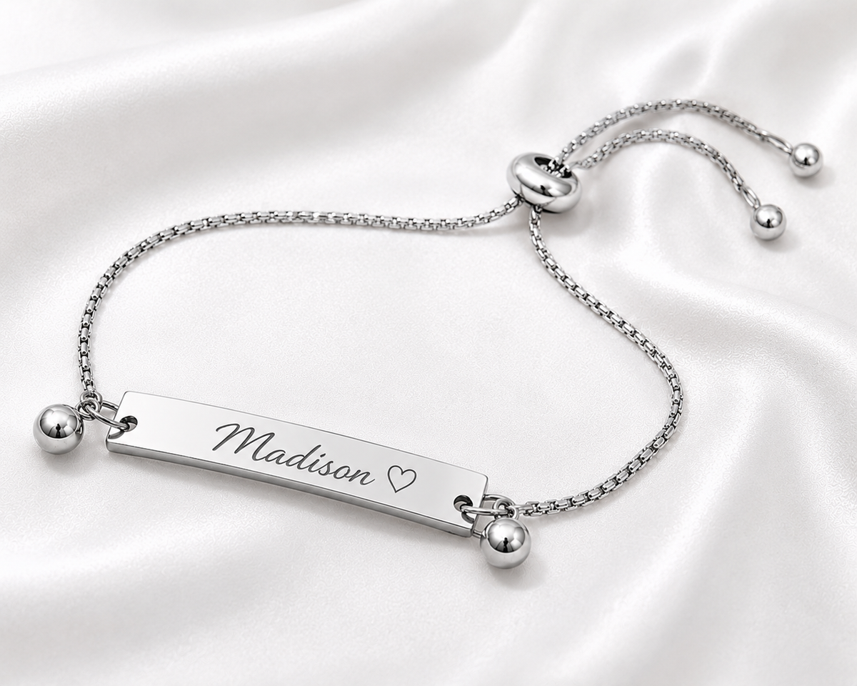 Custom Stainless Steel Bracelet | Silver or Gold Finish