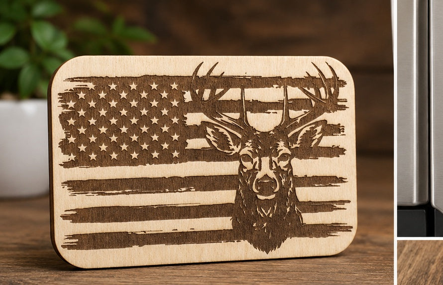 Personalized Rustic Refrigerator Magnet