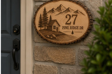 Personalized House Number Sign