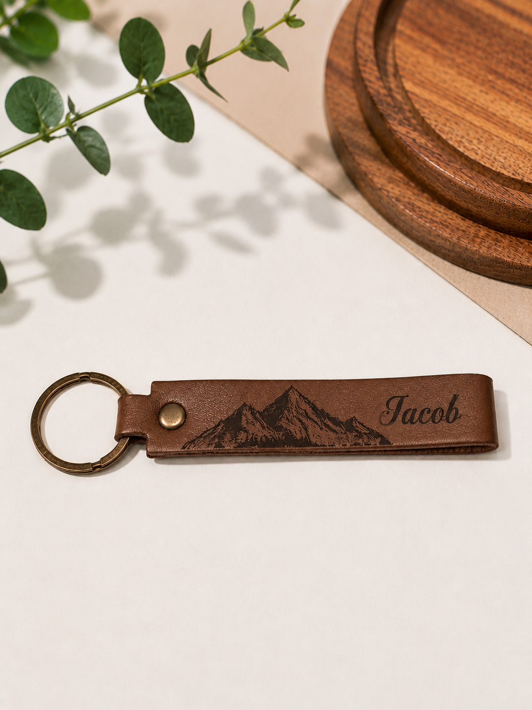 Custom Logo Leather Keychain | Business & Promotional Gift