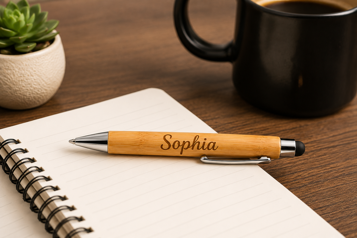 Engraved Bamboo Pen | Business, Teacher & Graduation Gift