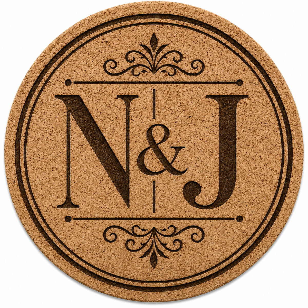 Laser Engraved Cork Coasters | Custom Design (4 Pack)