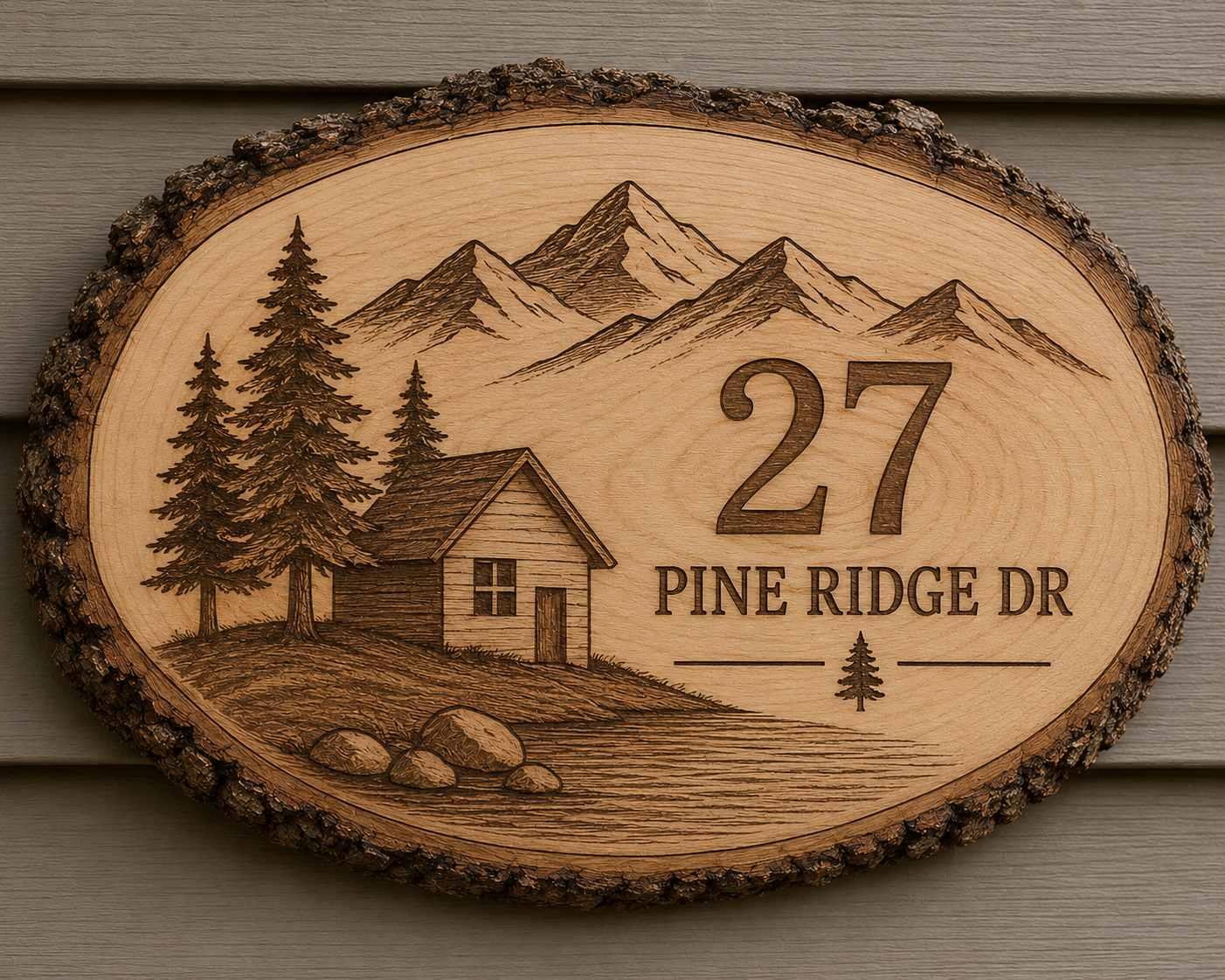 Personalized House Number Sign